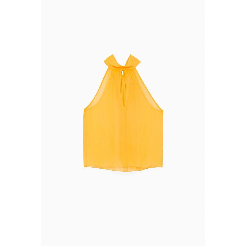 Orange Silk Tank Tops