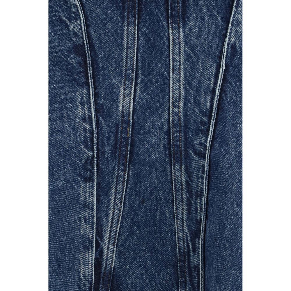 Blue Cotton Corset