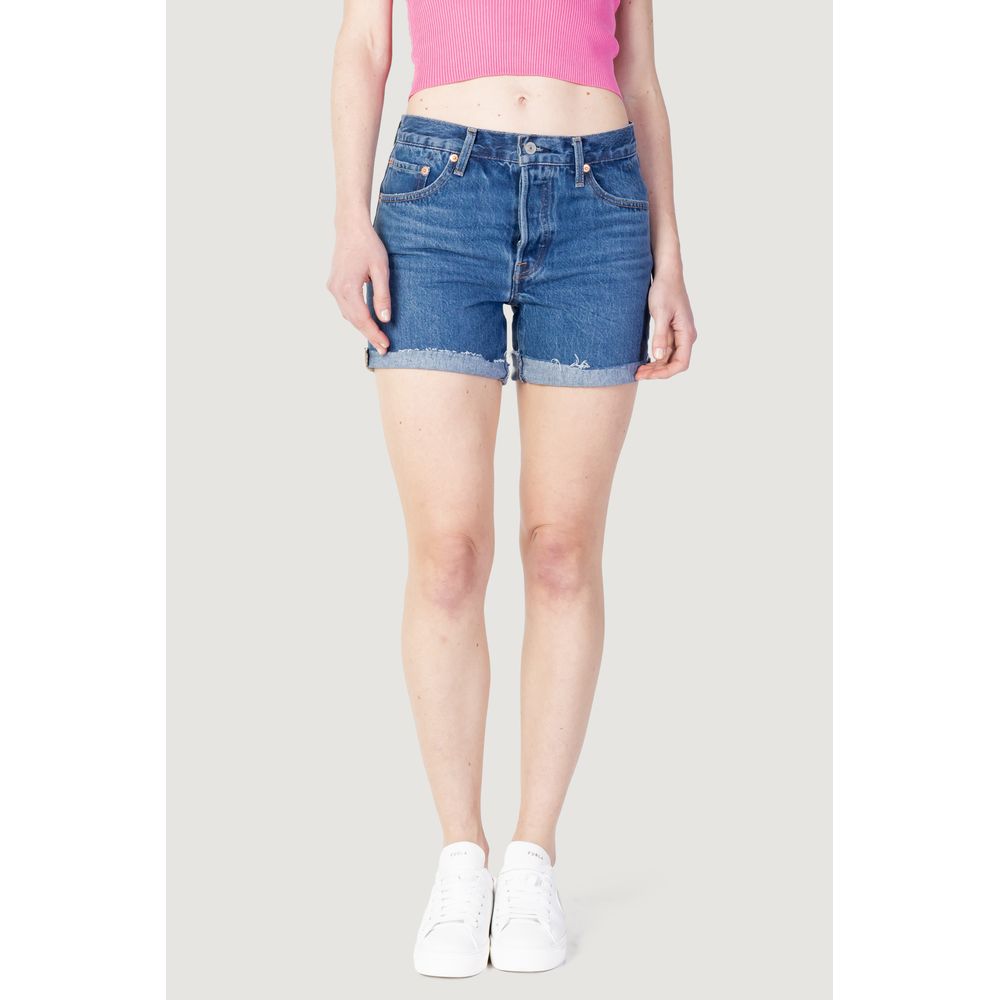 Blue Cotton Shorts