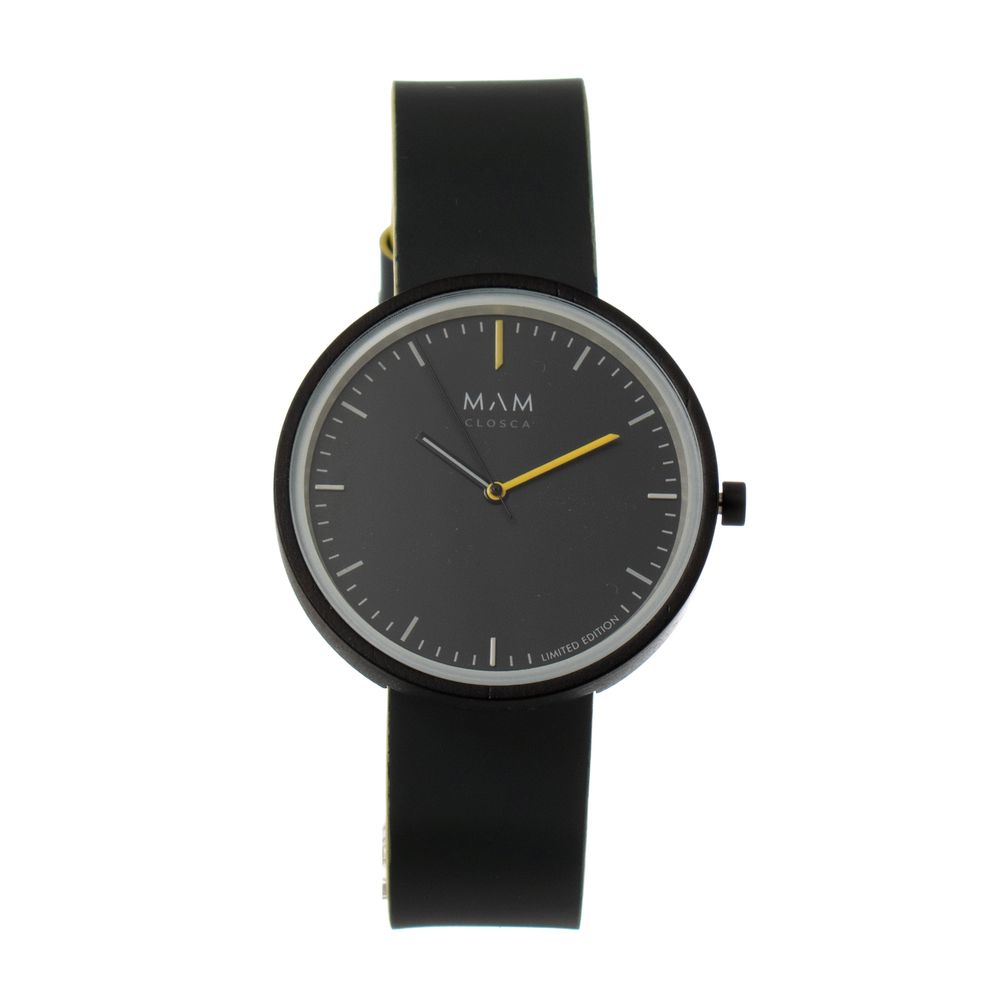 Gray Leather Dress Watch