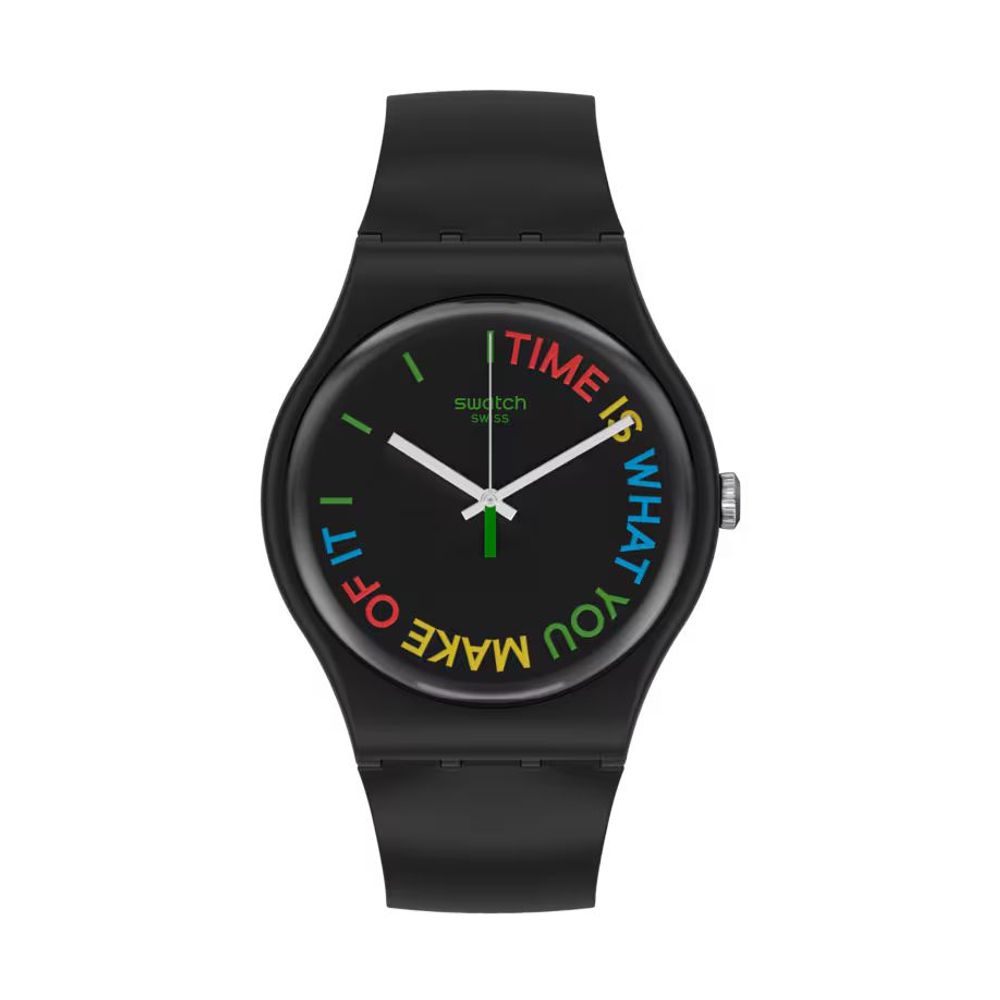 Black Plastic Dress Watch