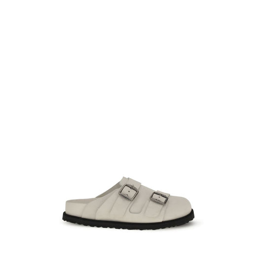 Beige Calf Leather Bos Taurus Mules