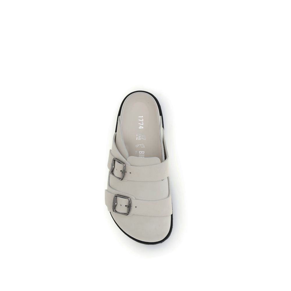 Beige Calf Leather Bos Taurus Mules