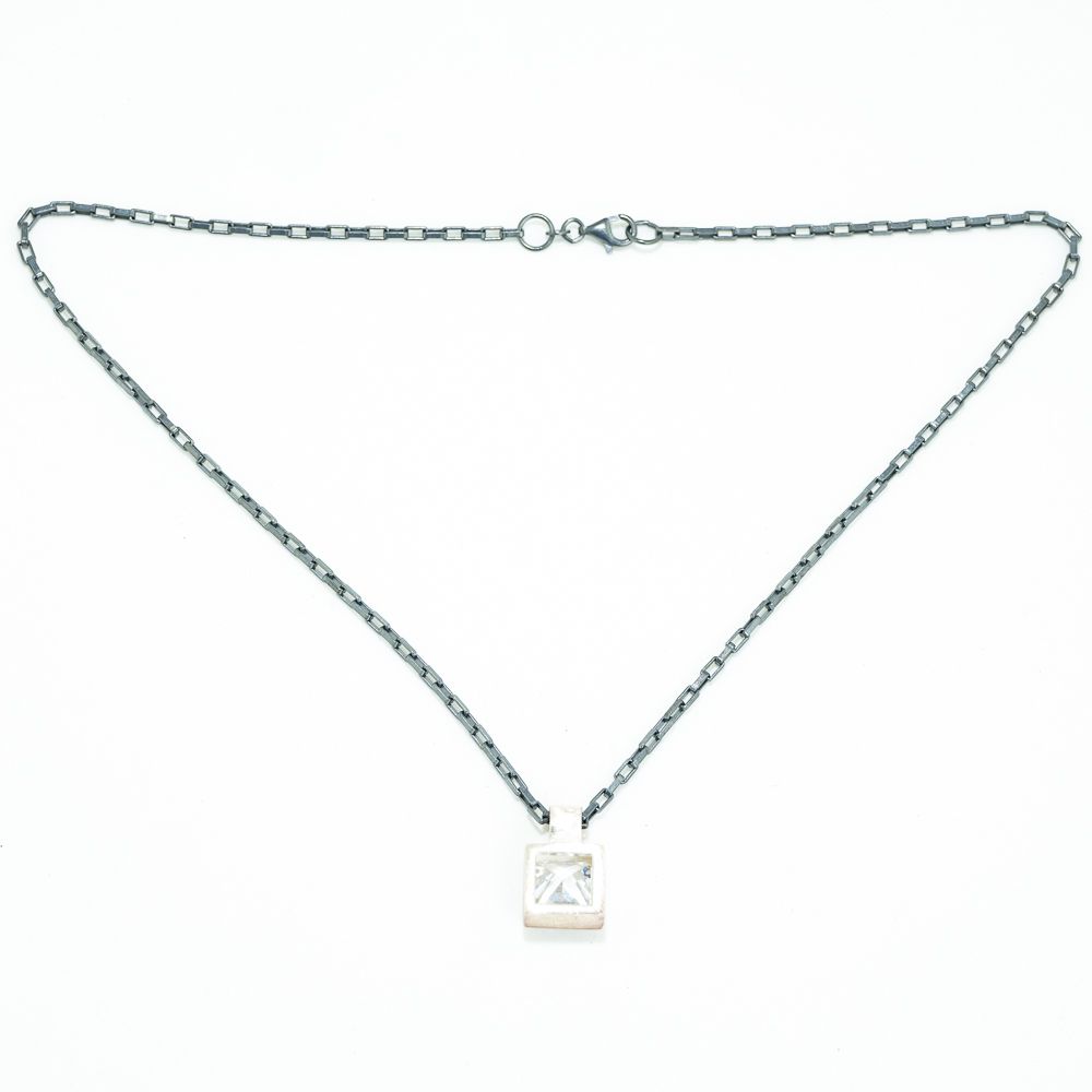 Gray Silver Necklace