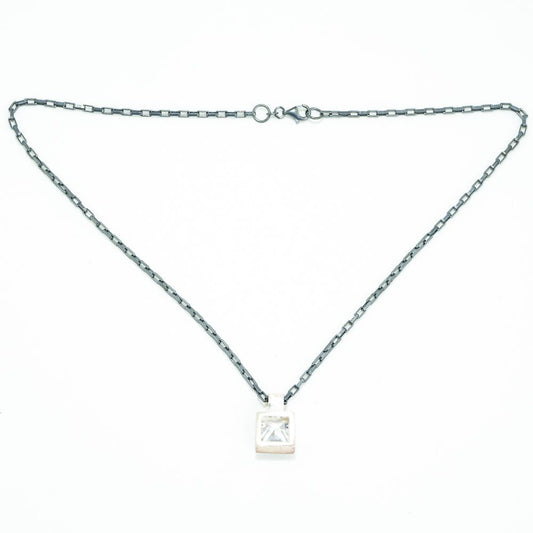 Gray Silver Necklace