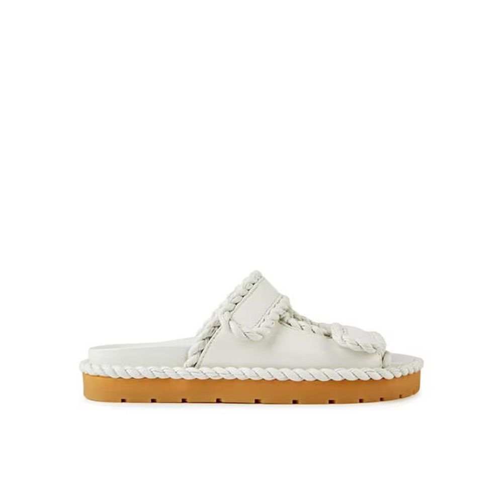 White Lamb Leather Sandals