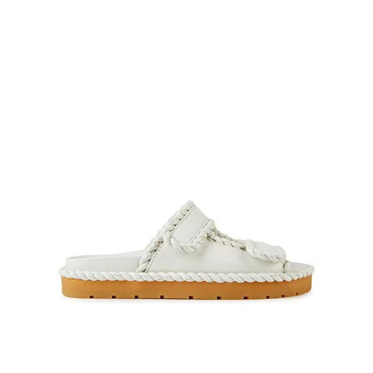 White Lamb Leather Sandals