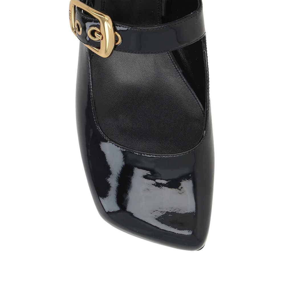 Black Calfskin Ballet Flats