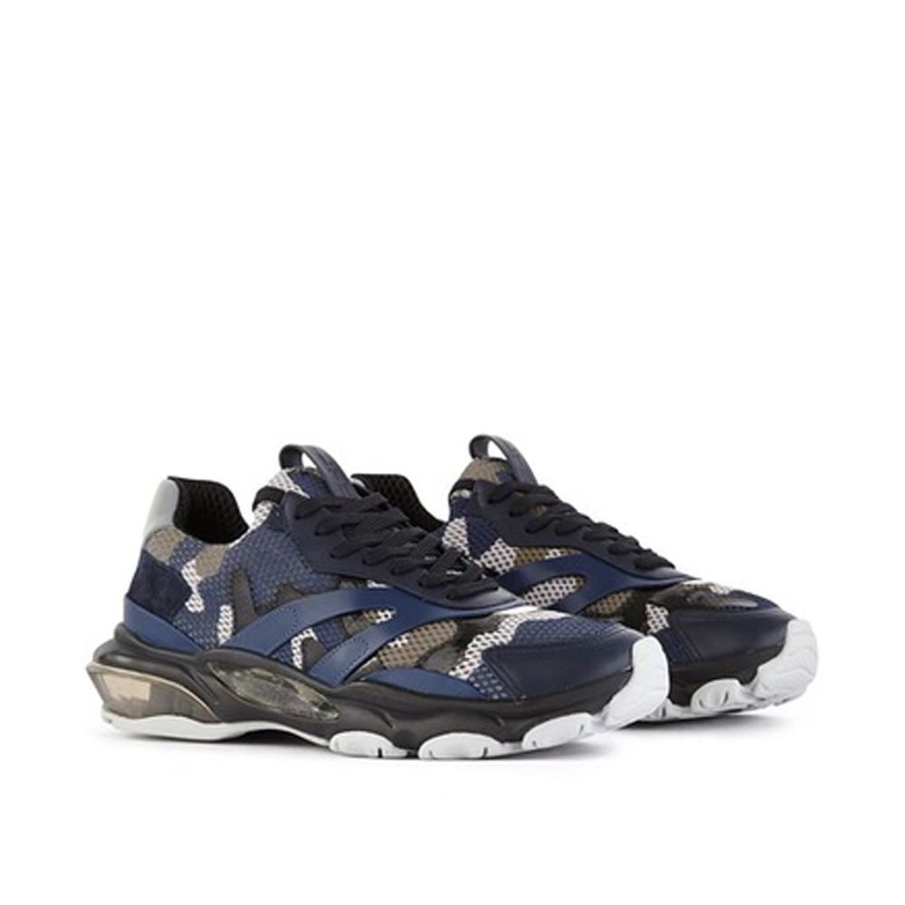 Blue Fabric Athletic Sneakers
