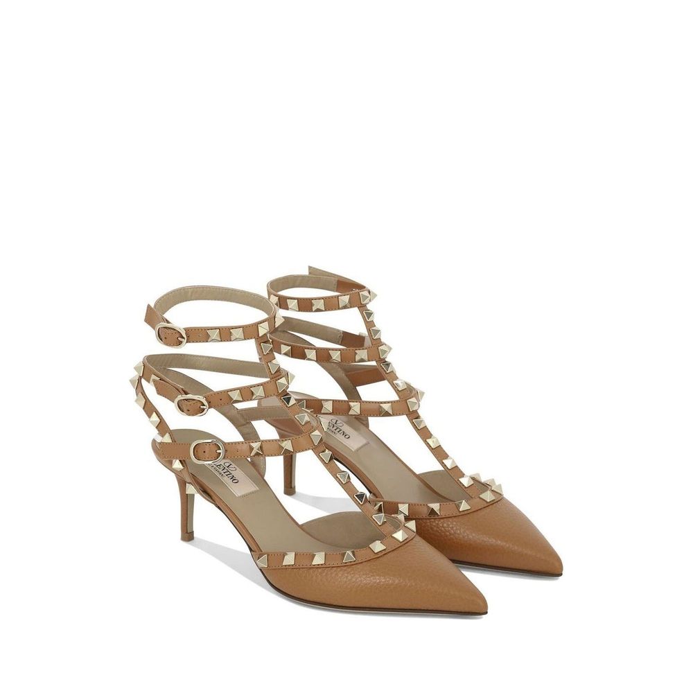 Brown Calfskin High Heel Pumps