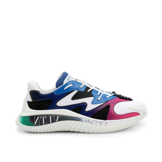 White Fabric Athletic Sneakers