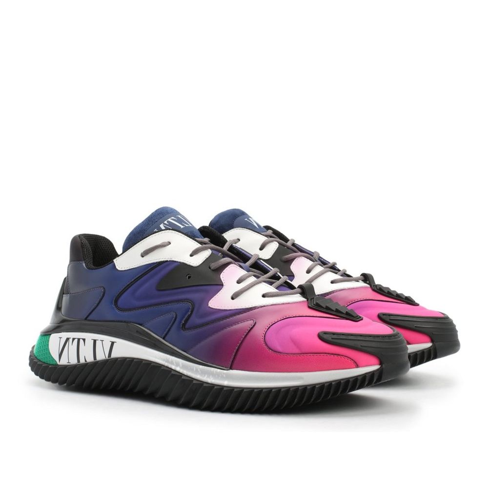 Black Calfskin Athletic Sneakers