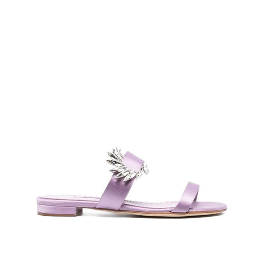 Purple Silk Slippers
