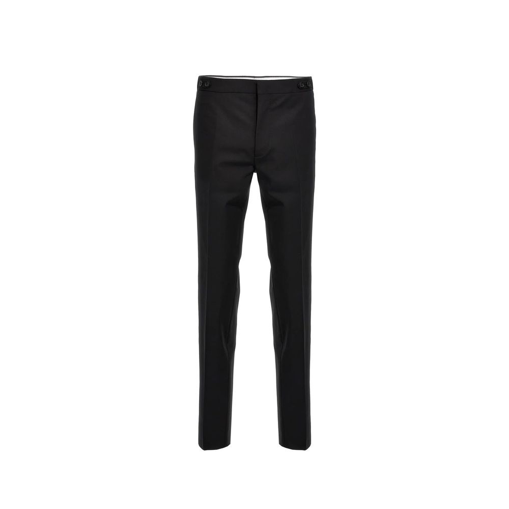 Black Elastane Two-Piece Suit