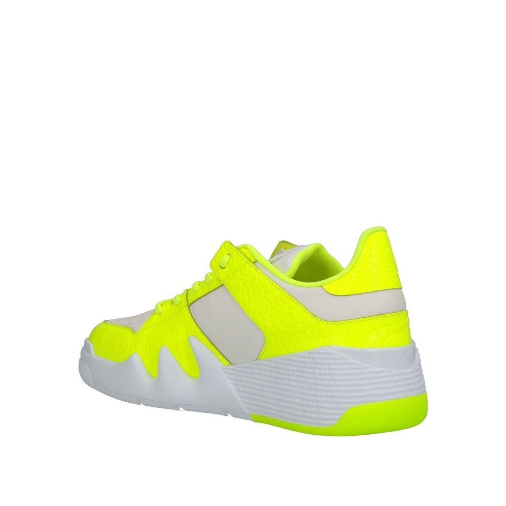 White Calfskin Low Top Sneakers