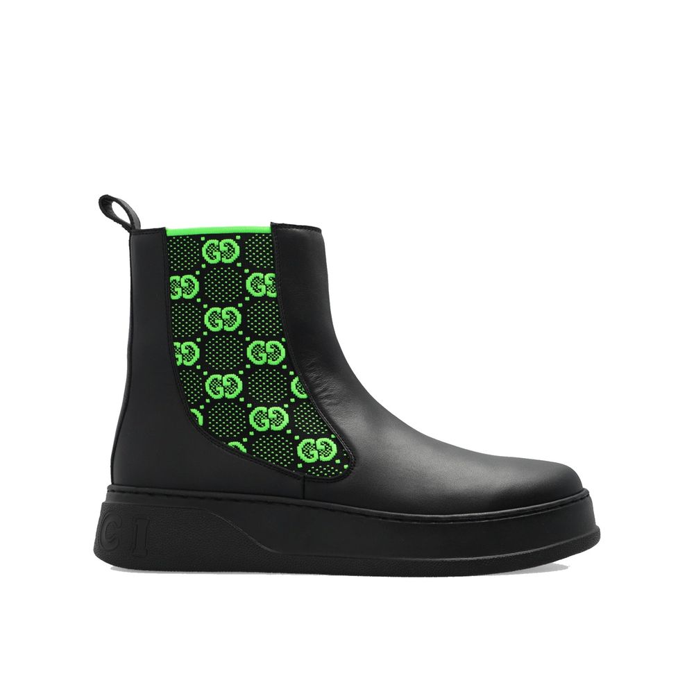 Black Leather Chelsea Boots