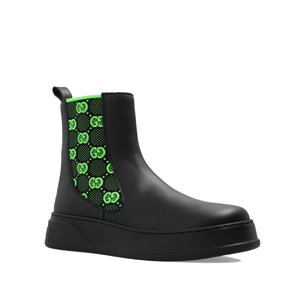 Black Leather Chelsea Boots