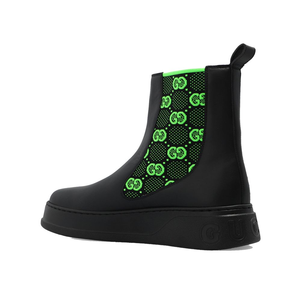 Black Leather Chelsea Boots