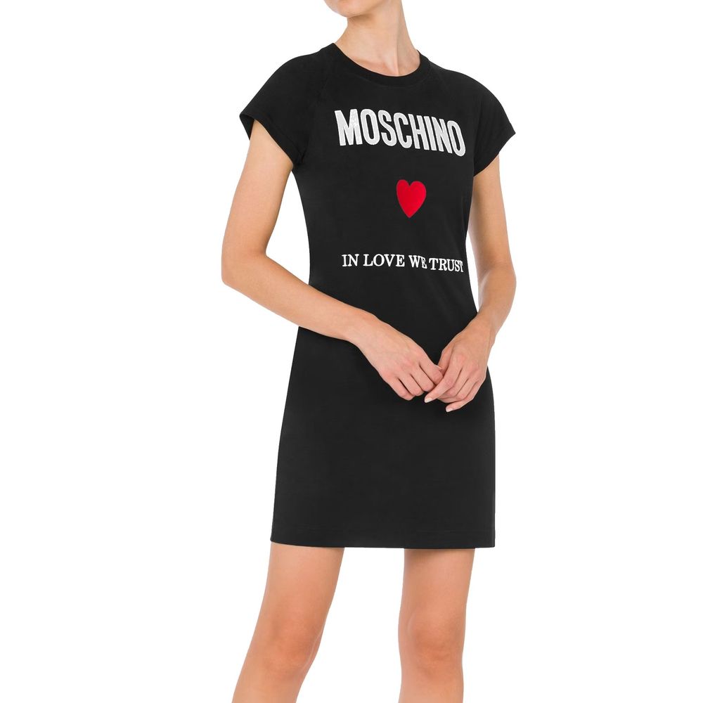 Black Cotton Casual Dress