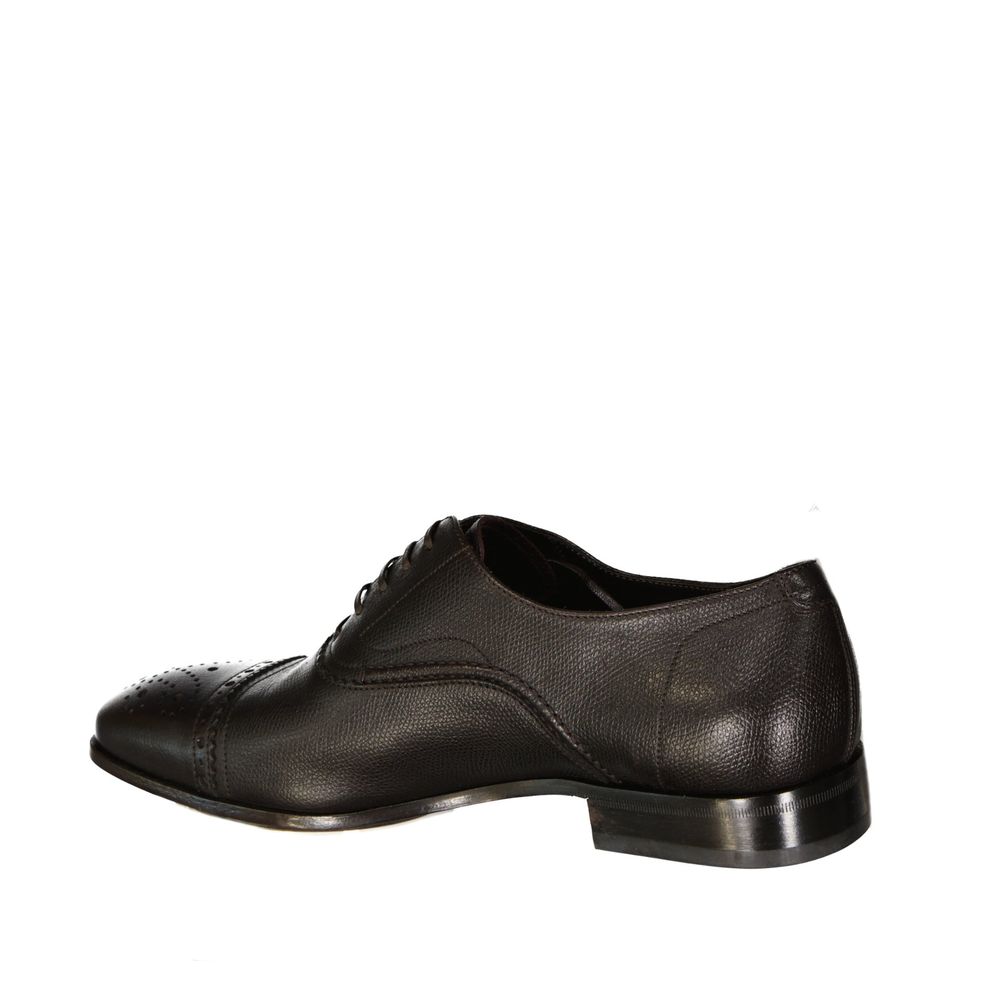 Brown Calfskin Oxfords And Derbies