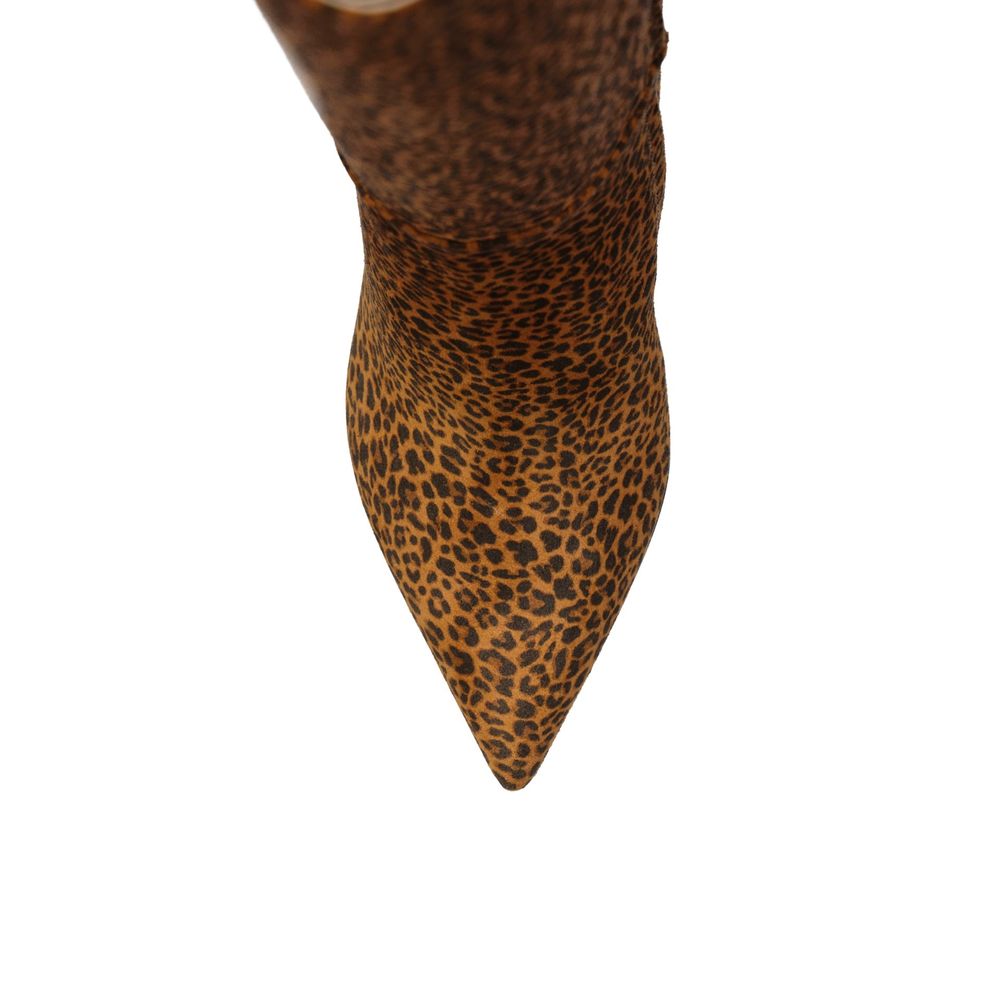 Brown Calfskin High Heel Boots