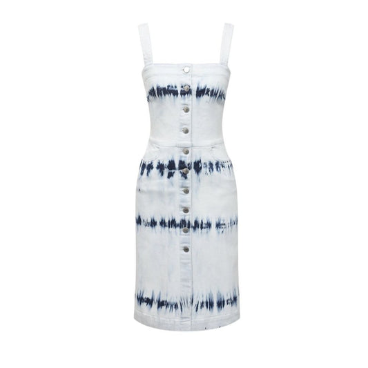 Blue Polyester Casual Dress