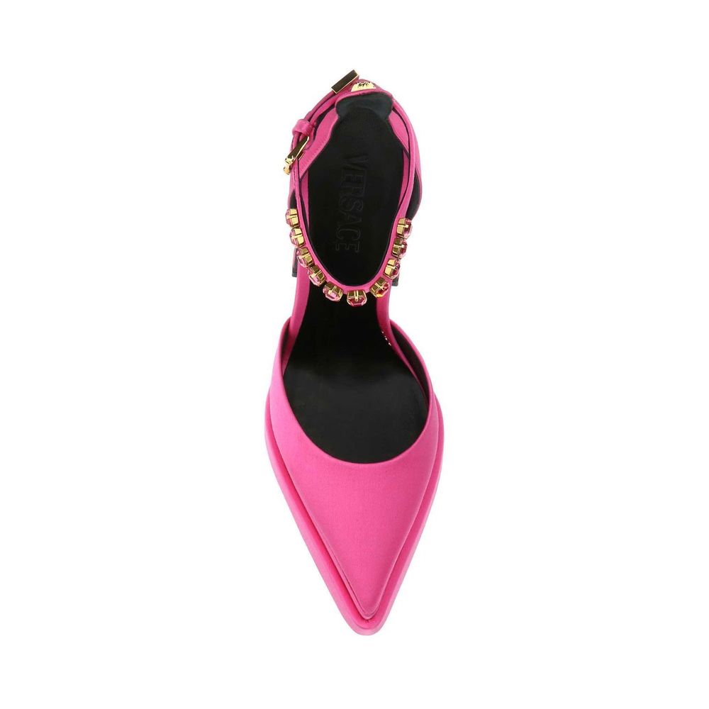 Multicolor Satin Platform Pumps