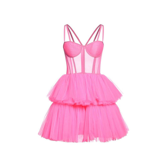 Multicolor Cotton Cocktail Dress