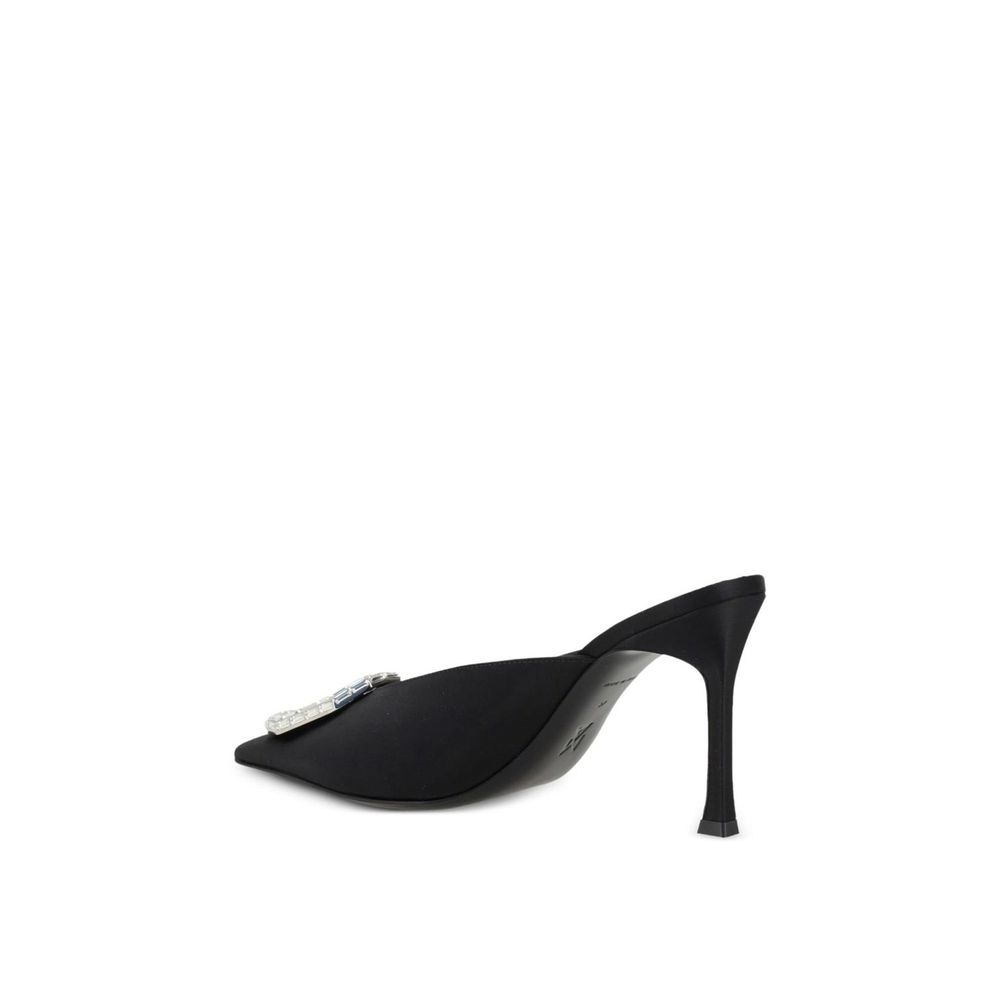 Black Silk Mules