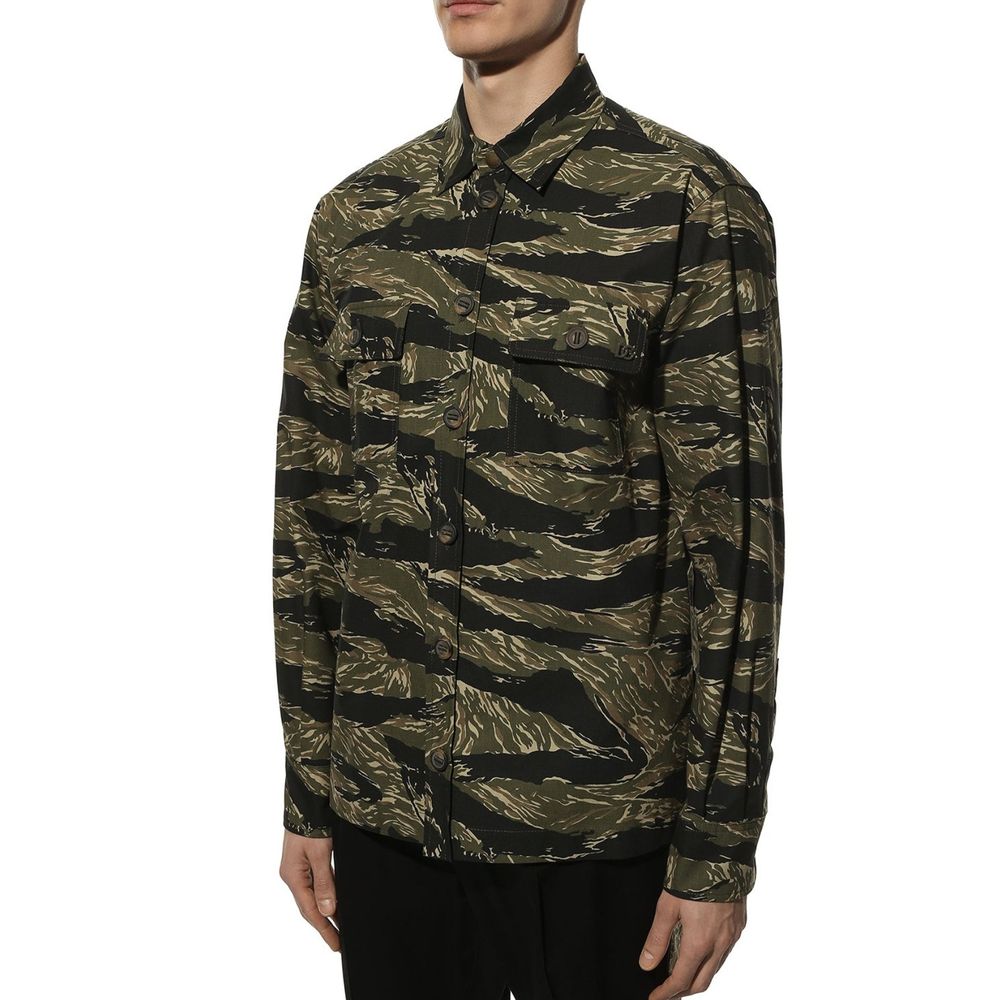 Bicolor Cotton Pattern Shirt