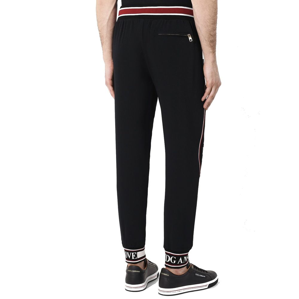 Black Elastane Joggers (Workout Pants)