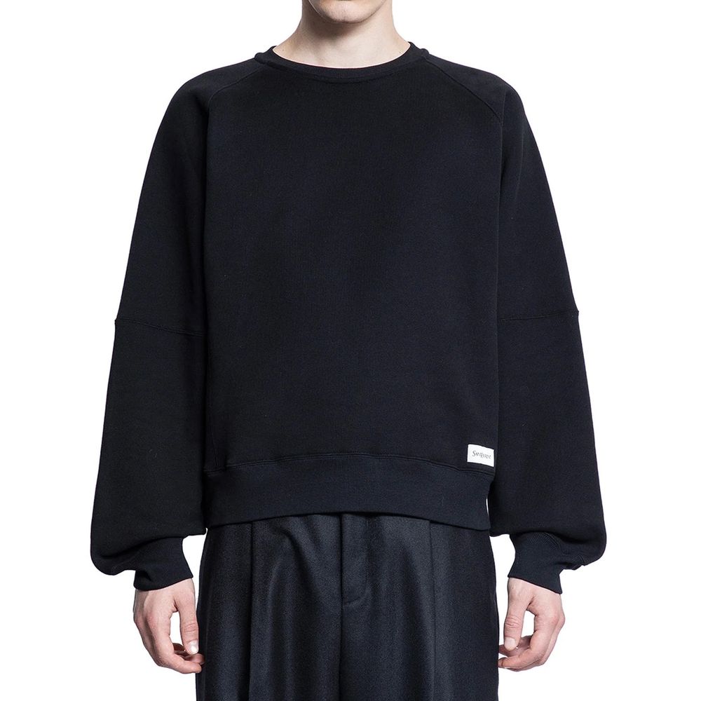 Black Cotton Sweatshirt