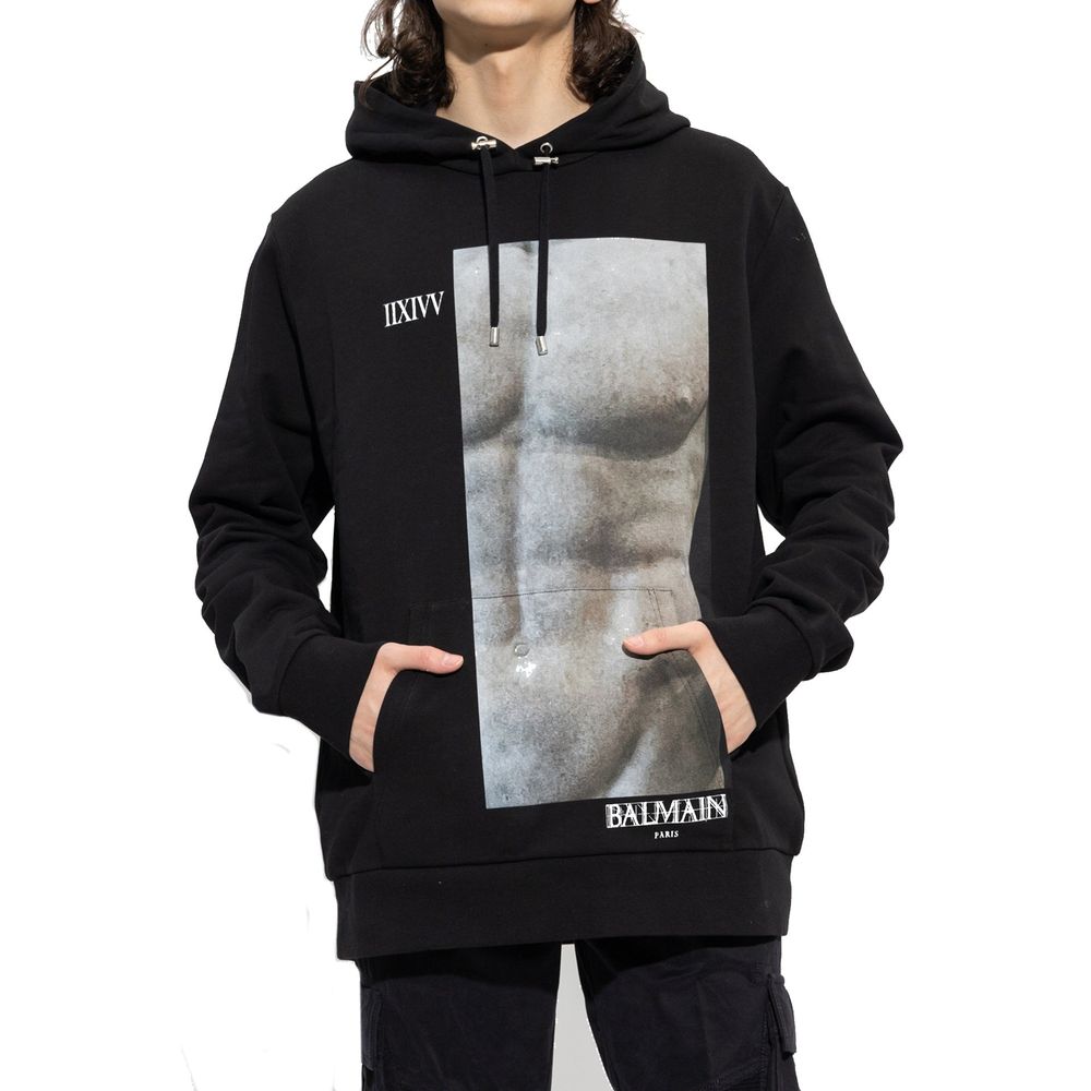 Black Cotton Sweatshirt