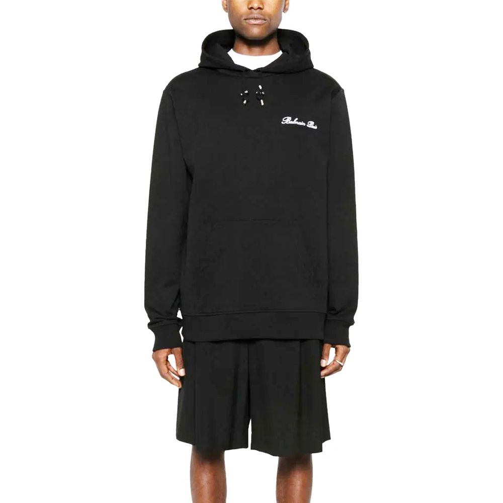 Black Cotton Sweatshirt