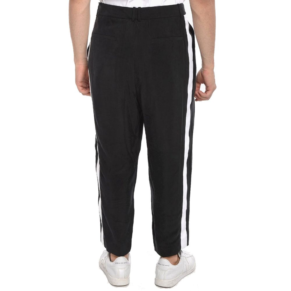 Black Copper Cropped Pants