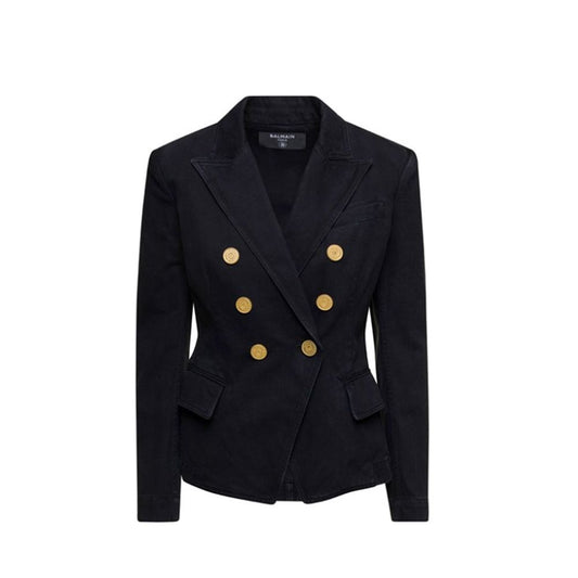 Black Cotton Blazer