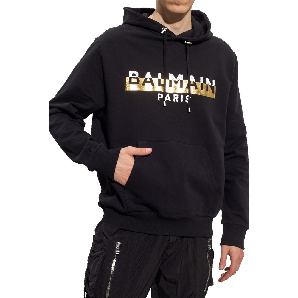 Black Cotton Sweatshirt
