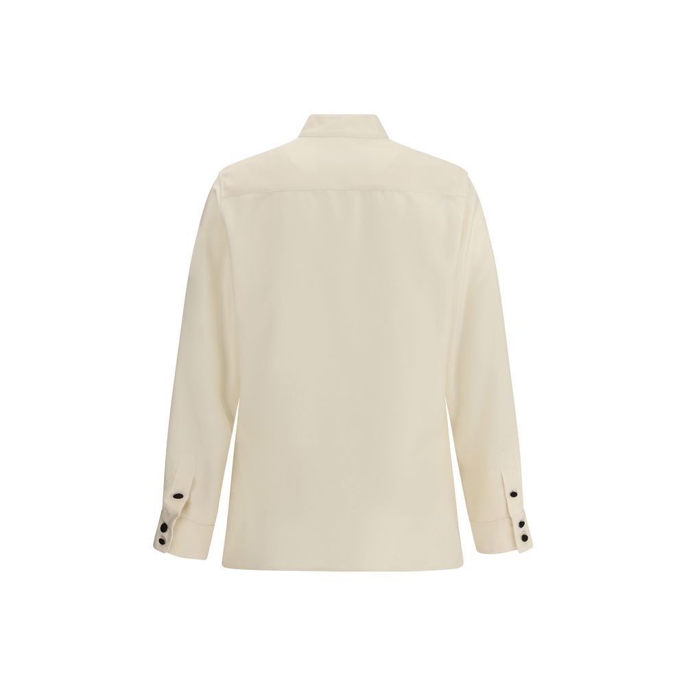 Beige Silk Shirt