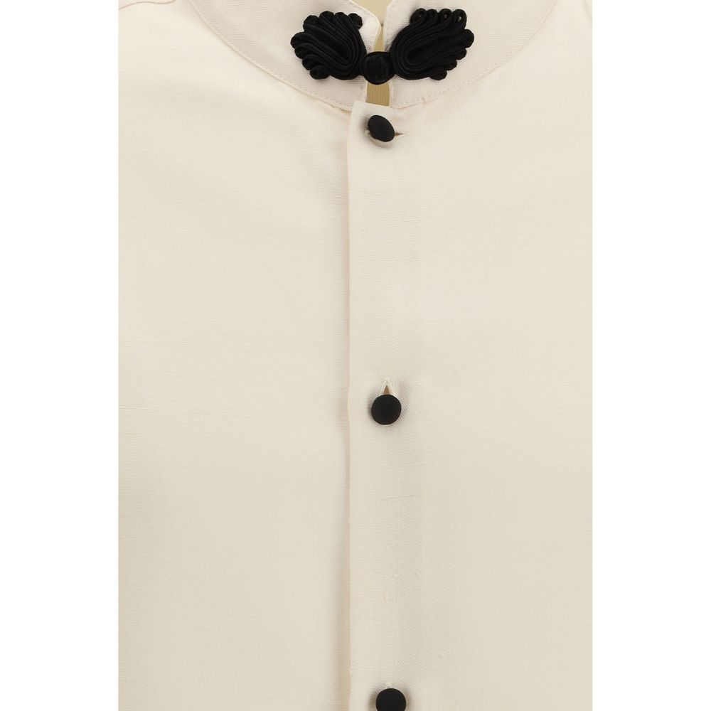 Beige Silk Shirt
