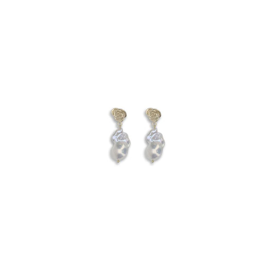 Gold Pearl Earrings