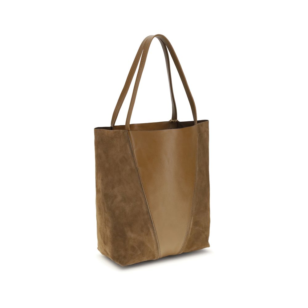 Beige Leather Shoulder Bag