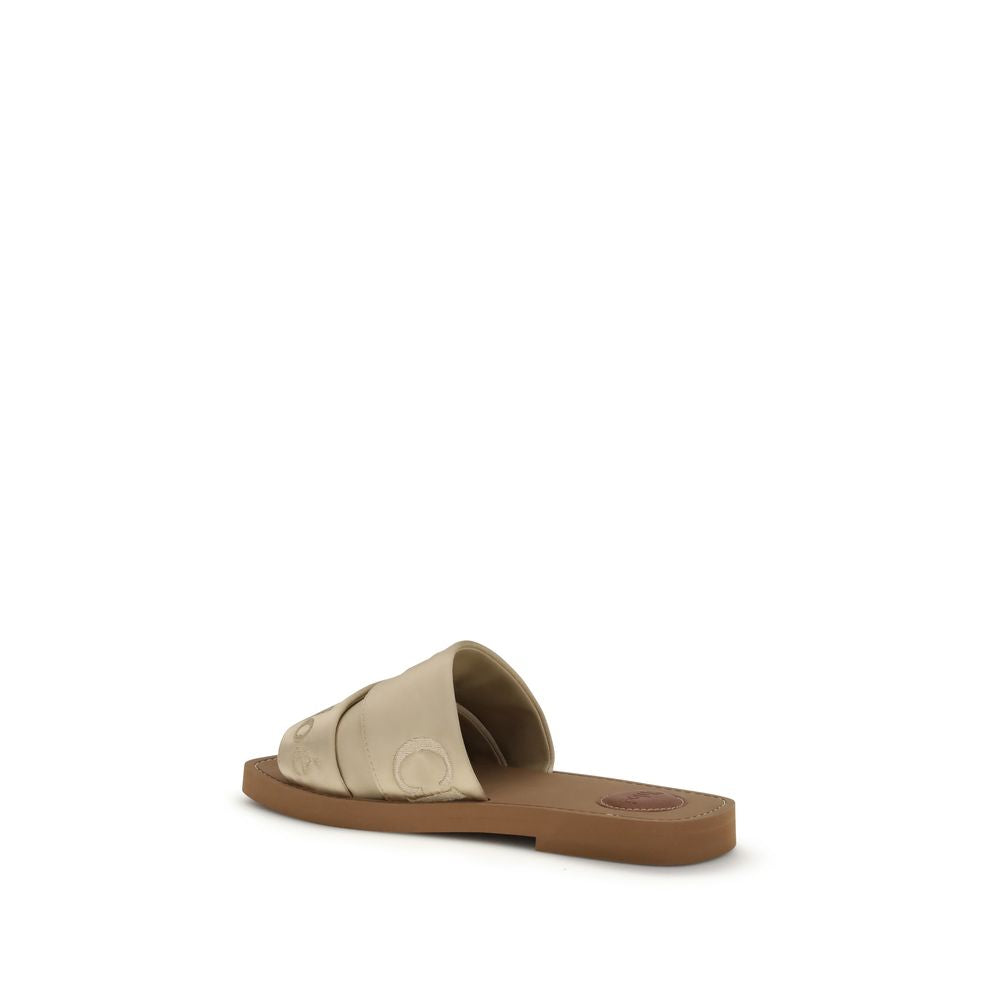 Gold Polyester Sandals