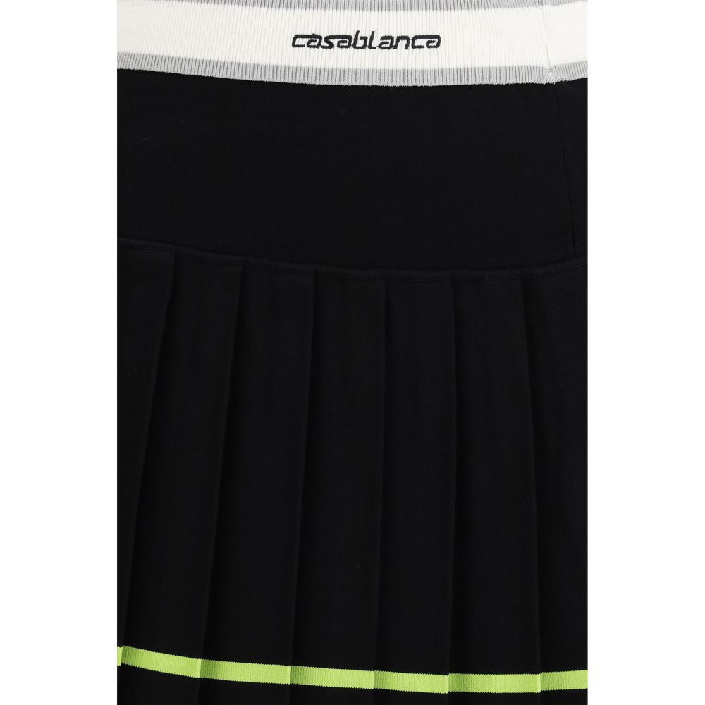 Black Viscose Mini Skirt