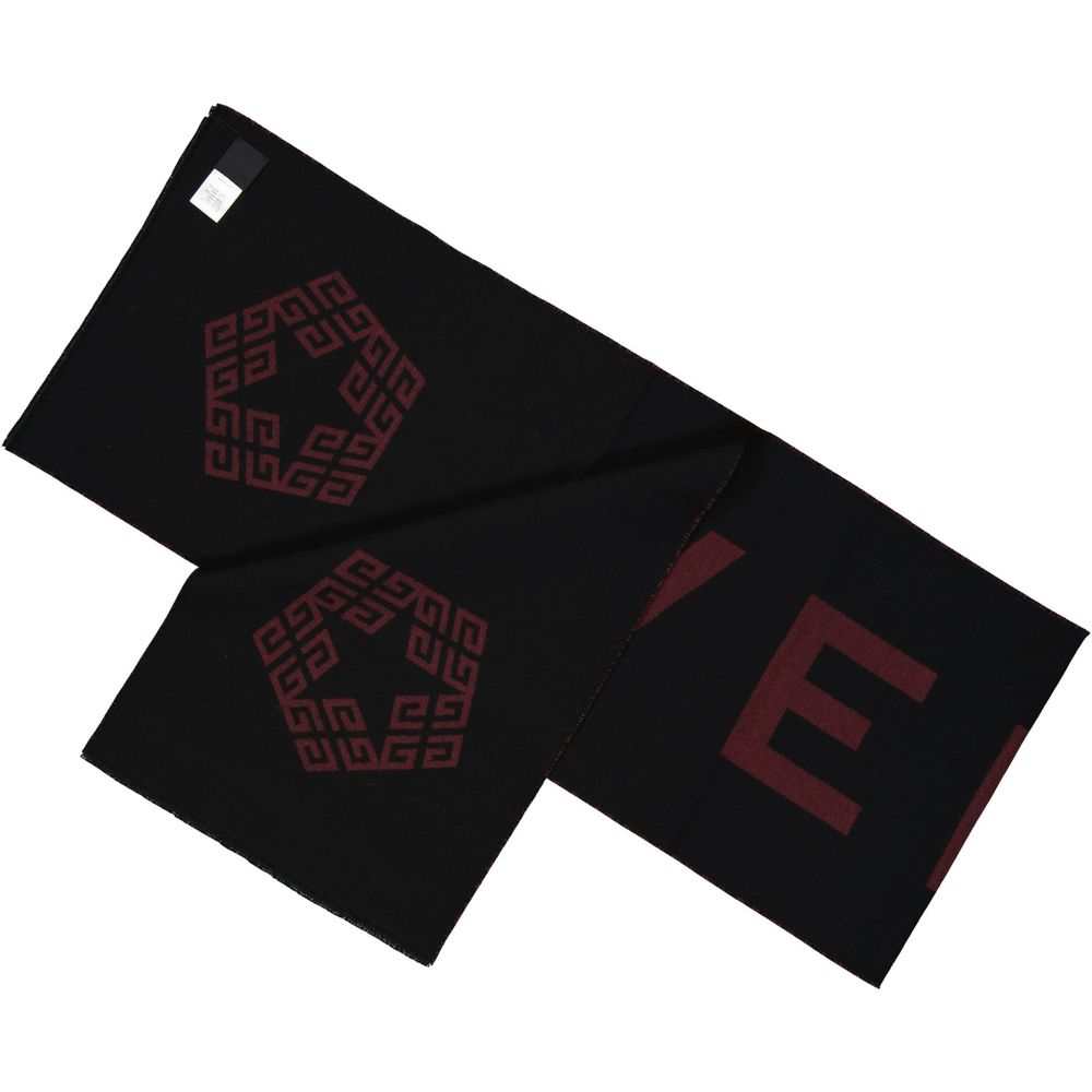 Black Virgin Wool Scarf