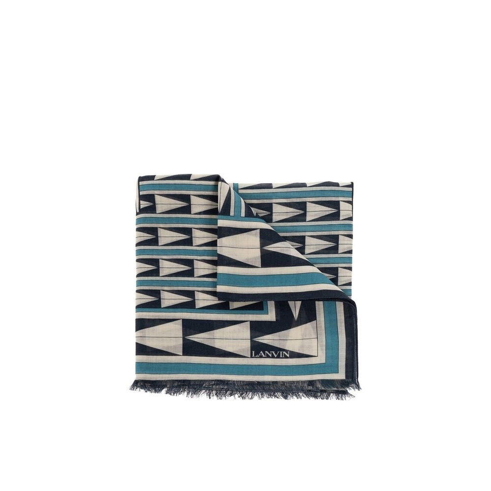 Blue Wool Scarf