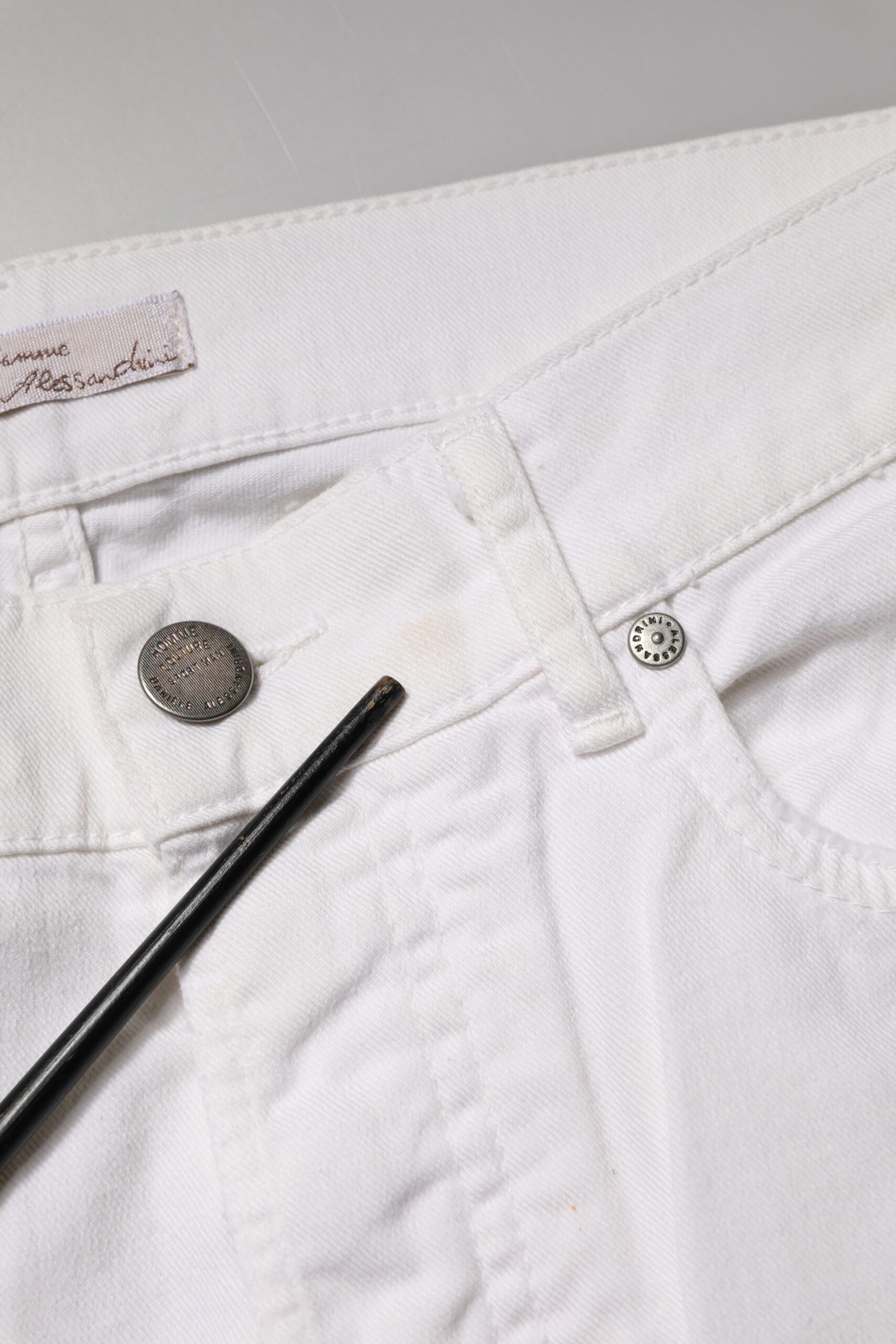 White Cotton Stretch Skinny Denim Jeans