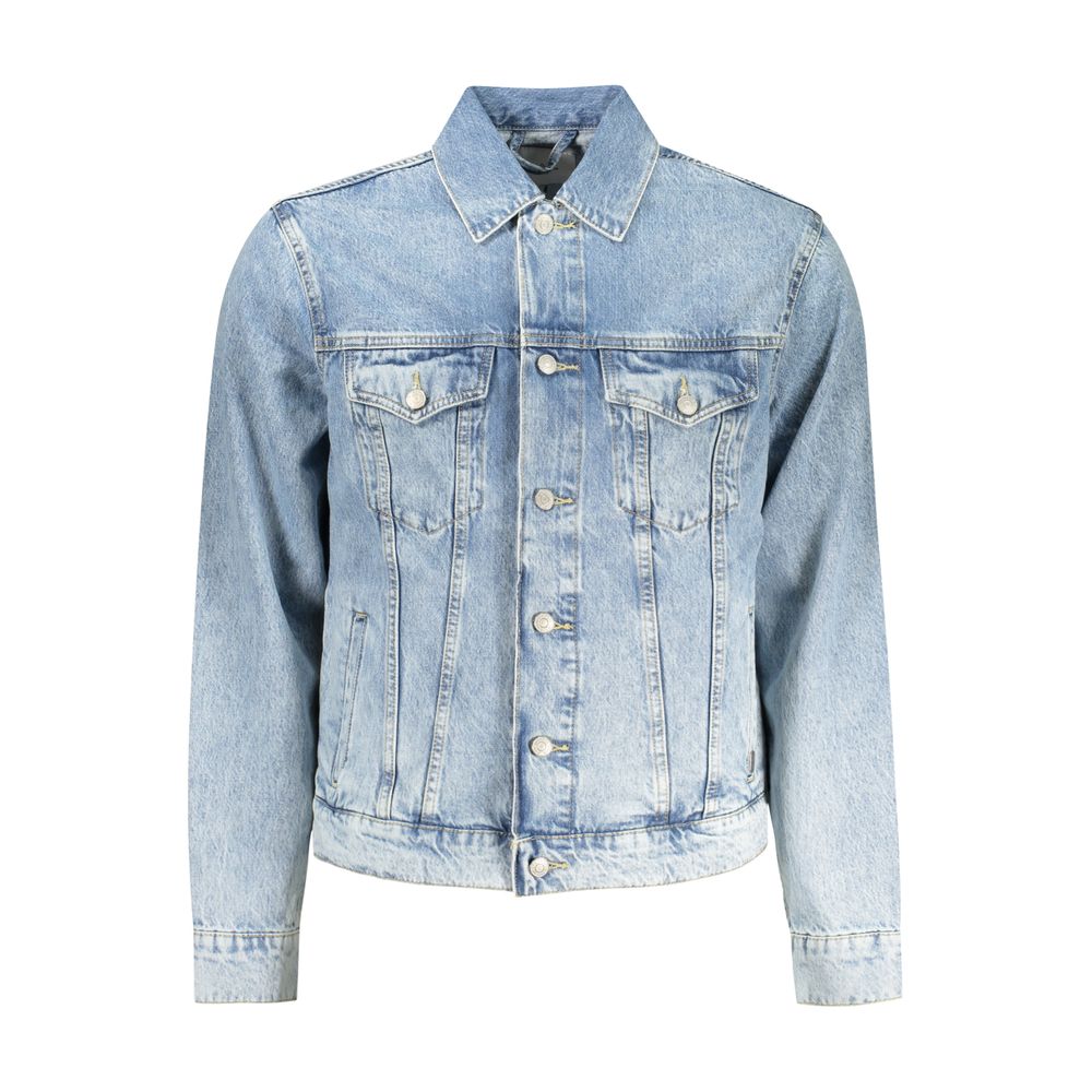 Azzurro Cotton Men Jacket