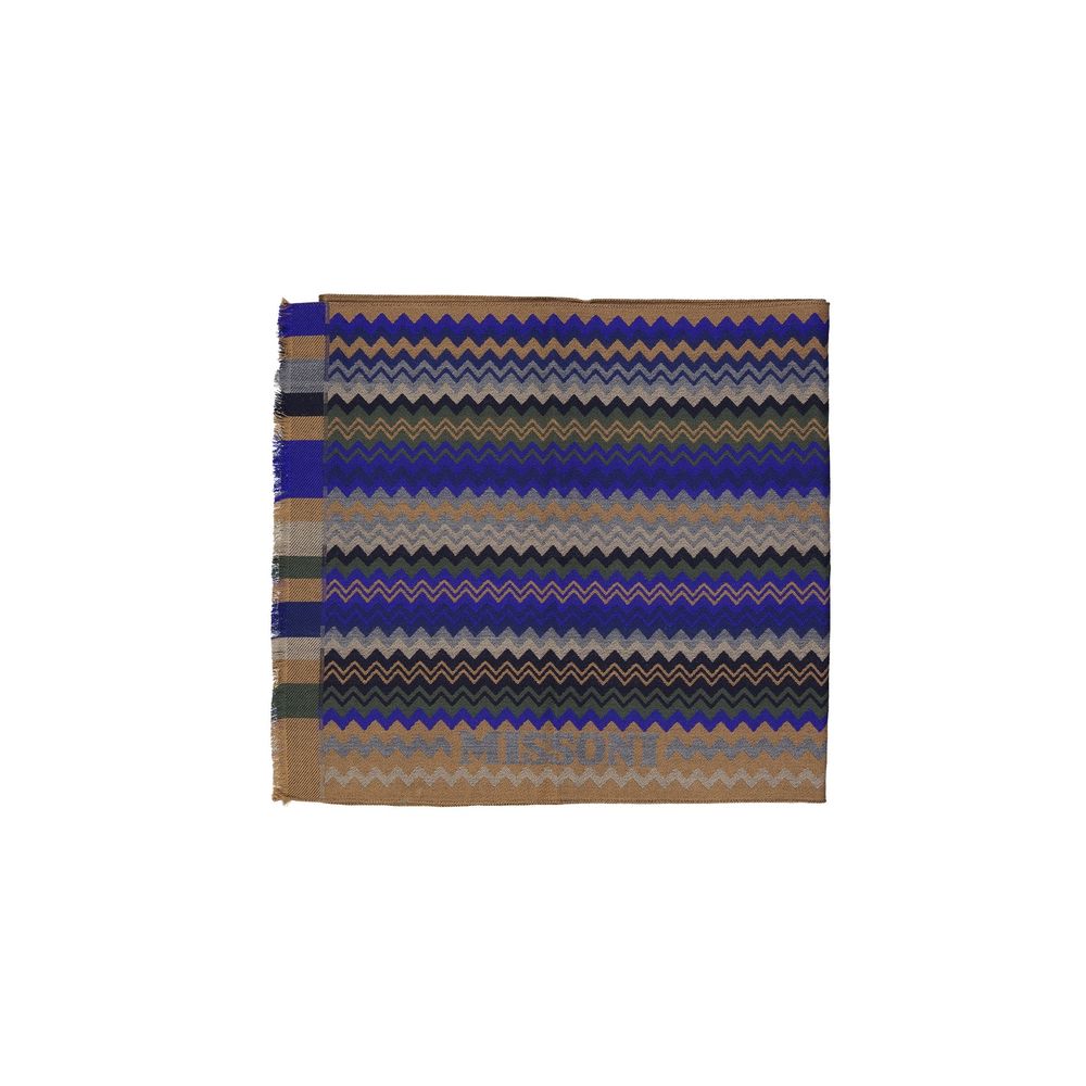 Blue Wool Scarf