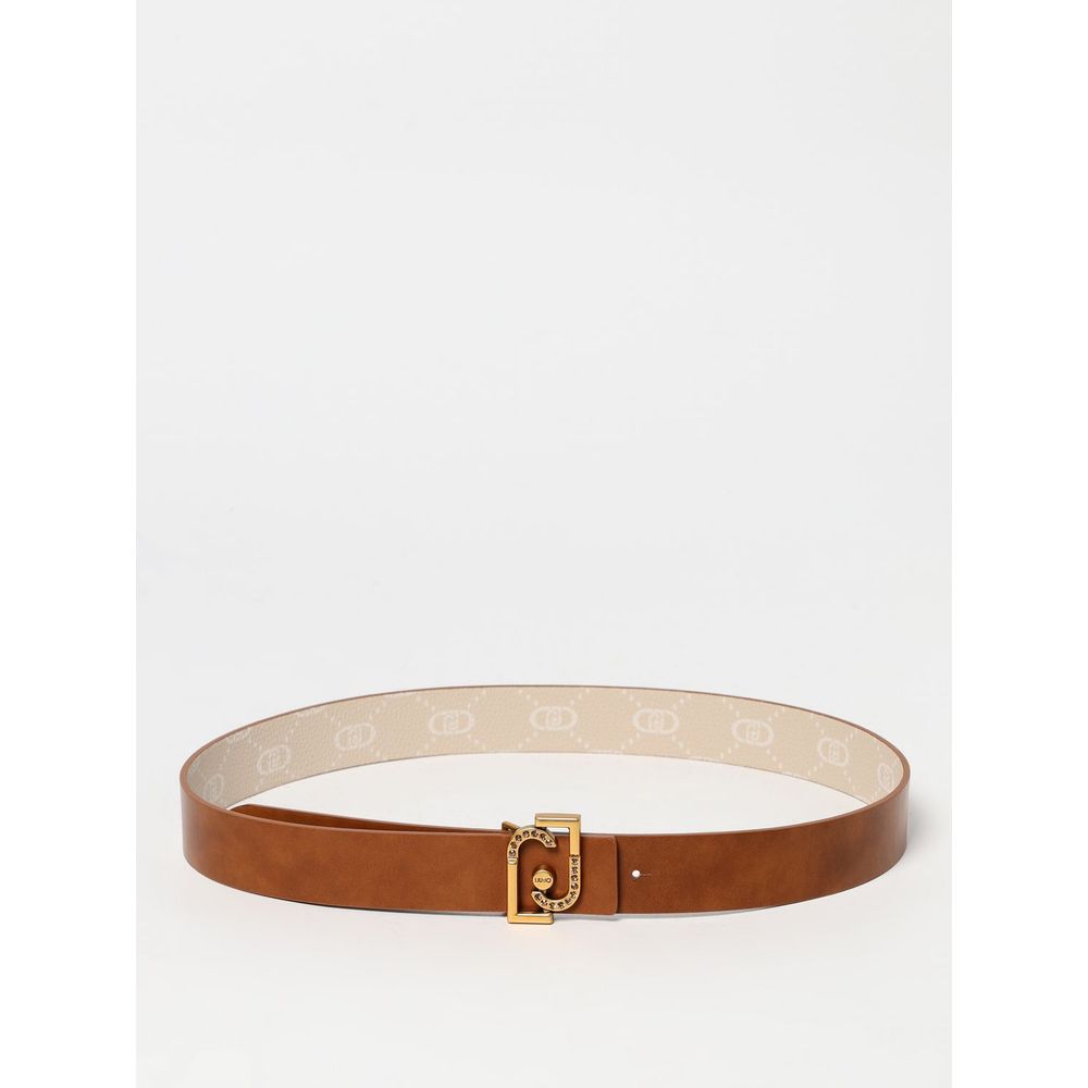 Beige Leather Regular Belt