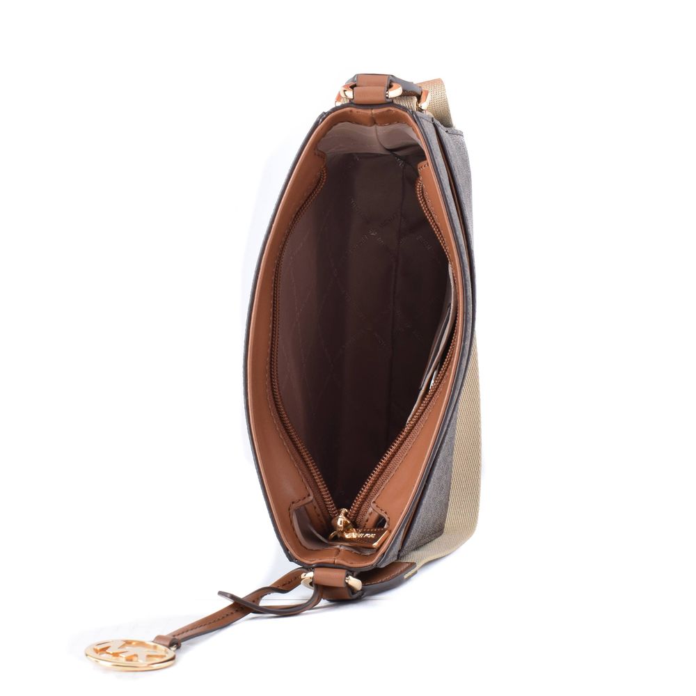 Brown Canvas Crossbody Bag